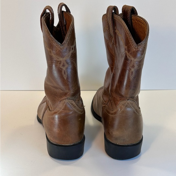 Ariat Classic Brown Leather Cowboy Boots man’s size 8.5 M - Picture 14 of 15